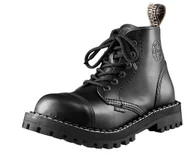 Botki męskie - glany STEEL - BLACK (6 dziurek)-45 - miniaturka - grafika 1