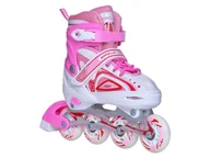 Rolki - Apollo Łyżworolki Super Blades, regulowany rozmiar (Biały/różowy, L (39-42)) - miniaturka - grafika 1