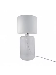 Zuma Line Stojąca LAMPKA nocna AMARSA 5506WH szklana LAMPA stołowa biała przezroczysta 5506WH - Lampy stojące - miniaturka - grafika 1