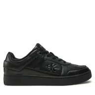 Sneakersy męskie - Sneakersy Calvin Klein Jeans Basket Cup Low Laceup Tumbled YM0YM01150 Czarny - miniaturka - grafika 1