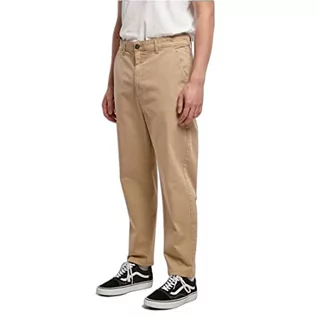 Spodnie męskie - Urban Classics Cropped Chino Spodnie Męskie, Unionbeżowy, 36 - grafika 1