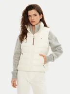Kamizelki damskie - Tommy Hilfiger Bezrękawnik WW0WW43773 Écru Regular Fit - miniaturka - grafika 1