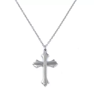 Naszyjnik męski srebrny z krzyżykiem - Naszyjniki męskie - miniaturka - grafika 1