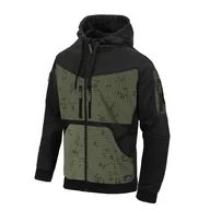 Odzież taktyczna i umundurowanie - Bluza z Kapturem Helikon-Tex ROGUE Hoodie (FullZip) Czarna/Desert Night Camo - miniaturka - grafika 1