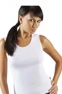 Bielizna nocna - Klasyczna koszulka na szerokich ramiączkach Sara beż - miniaturka - grafika 1