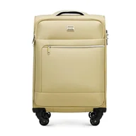 Walizki - Mała walizka miękka z błyszczącym suwakiem z przodu - miniaturka - grafika 1