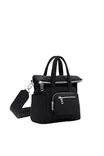 Desigual Women's Accessories Nylon Hand Bag, Black, czarny - Torebki damskie - miniaturka - grafika 1