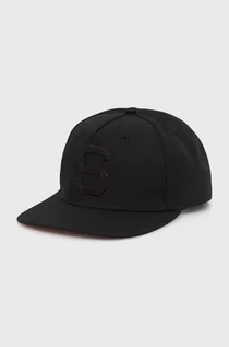 Czapki męskie - Superdry czapka kolor czarny z aplikacją - grafika 1