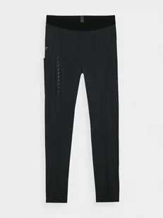 Meskie legginsy do biegania szybkoschnące męskie - czarne - 4F - Spodnie sportowe męskie - miniaturka - grafika 1