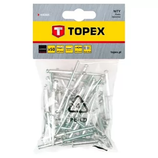 Topex Nity aluminiowe 4 x 18mm, 50 sztuk, , 43E405 - Nity - miniaturka - grafika 2