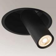 Lampy sufitowe - Shilo Industrialna LAMPA sufitowa YAKUMO 7806 okrągła OPRAWA metalowa WPUST regulowana tuba czarna 7806 - miniaturka - grafika 1