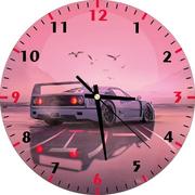 Zegary - Zegar Ścienny Dla Dzieci Samochód Ferrari 30 cm - miniaturka - grafika 1