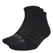 Skarpetki męskie - Skarpety Adidas czarne niskie stopki 3-pak skarpetki bawełna roz. 43-45 - miniaturka - grafika 1