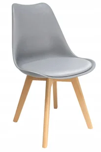 Skandynawskie Drewniane Krzesło Popiel Amela - Krzesła - miniaturka - grafika 1