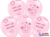 Baby shower i roczek - Party Deco Balony z nadrukiem dla dziewczynki "Mam już roczek" - 37 cm - 50 szt. SB14P-221-081J - miniaturka - grafika 1