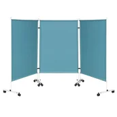 Meble i wyposażenie gabinetów medycznych - Parawan medyczny trzyskrzydłowy PM-3 na kółkach - miniaturka - grafika 1