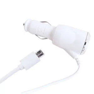 ŁAD SAM MICRO USB 2A biała, bulk - Ładowarki samochodowe - miniaturka - grafika 1