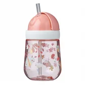 Kubki dla dzieci - Little Dutch Kubek ze słomką Mio Flowers & Butterflies 300 ml - miniaturka - grafika 1