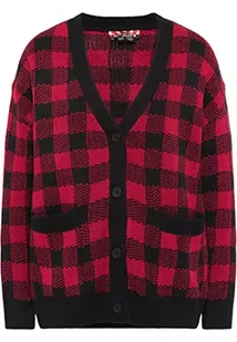 myMo ROCKS Damska kurtka z dzianiny 23719425, czarny, czerwony, XL-XXL - Kurtki damskie - miniaturka - grafika 1