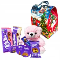 Zestawy upominkowe - Zestaw prezentowy na Święta Mikołaja Kuferek ze słodyczami - miniaturka - grafika 1