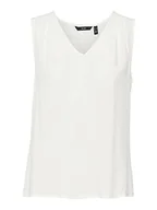 Koszulki i topy damskie - VERO MODA Women's VMBRIT SL JRS GA Top, Snow White, M, Snow White, M - miniaturka - grafika 1