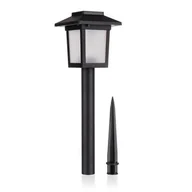 Lampy ogrodowe - Happy Green Lampa solarna 8 x 8 x 37 cm,  czarny - miniaturka - grafika 1