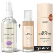 Zestawy kosmetyków damskich - Resibo Resibo Team Sunscreen + Mr Soft Skin ZESTAW Krem nawilżający SPF30 50 ml + Nawilżający tonik - mgiełka 100 ml - miniaturka - grafika 1