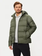 Kurtki męskie - 4F Kurtka puchowa 4FWAW24TDJAM513 Zielony Regular Fit - miniaturka - grafika 1