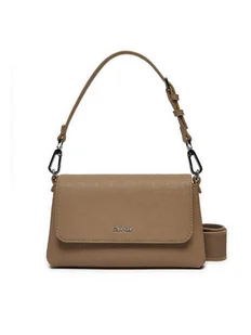 Calvin Klein Torebka Ck Must Dbl Strap Mini Bag_Mono K60K613088 Brązowy - Torebki damskie - miniaturka - grafika 1