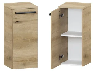 Słupek Łazienkowy ATHD 30 cm DD Lewy - Dąb Evoke Coast Mat - Uchwyty Czarne Matowe - Szafki łazienkowe - miniaturka - grafika 1