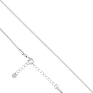 Łańcuszki - Łańcuszek srebrny linka splot 45 cm + 5 cm stal chirurgiczna - miniaturka - grafika 1