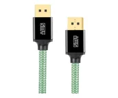 Kable komputerowe i do monitorów - Silver Monkey X Kabel DisplayPort 2.0 w oplocie 1.5m zielony - miniaturka - grafika 1