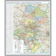 EkoGraf, Województwo śląskie mapa ścienna na podkładzie do wpinania - pinboard, 1:200 000