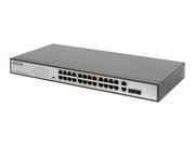 Powerline communications - DIGITUS 24-port Fast Ethernet PoE Switch + 2G Combo TP / SFP 390W rack-mountable - miniaturka - grafika 1