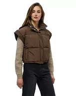 Kamizelki damskie - Minus Damska kamizelka Alexis krótka Puffer, Łupek brązowy, 44 - miniaturka - grafika 1