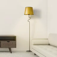 Lampy stojące - Czarno-złota lampa podłogowa do salonu FOGO MIRROR - miniaturka - grafika 1