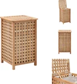 Kosze na bieliznę - vidaXL Kosz na pranie 39x39x65 cm lite drewno orzechowe - Kosze na pranie - miniaturka - grafika 1