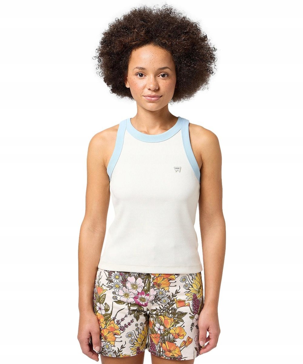 Koszulka Wrangler RINGER TANK 112350193 Vintage White L