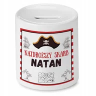 Skarbonki - Skarbonka 330 ml Dla Natana Syna Dziecka Prezent z Nadrukiem ze Zdjęciem - miniaturka - grafika 1