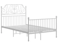 Łóżka - Białe industrialne łóżko metalowe 120x200 cm N0-B92 - miniaturka - grafika 1