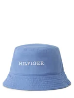 Czapki męskie - Tommy Hilfiger Czapka męska Mężczyźni Bawełna niebieski jednolity, ONE SIZE - miniaturka - grafika 1