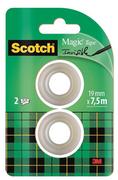 Taśmy klejące - Scotch 8  1975R2 Tape Magic 810 celulozy octan, niewidoczna, 7.5 m X 19 MM, 2 sztuka 8-1975R2 - miniaturka - grafika 1