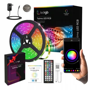 Taśma Led 5M Rgb 5050 Bluetooth Aplikacja Mobilna Pilot Muzyka Zestaw 12V - Taśmy LED - miniaturka - grafika 1