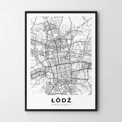 Obrazy i zdjęcia - Plakat Mapa Łódź - miniaturka - grafika 1