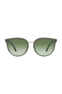 Okulary przeciwsłoneczne - Burberry okulary przeciwsłoneczne damskie kolor zielony - grafika 1