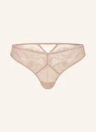 Majtki damskie - Calvin Klein Figi Sensual Stretch Lace beige - miniaturka - grafika 1