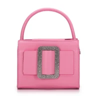 Torebki damskie - Damska minitorebka z błyszczącą klamrą - miniaturka - grafika 1