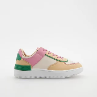 Buty dla dziewczynek - Reserved Sneakersy z kolorowymi panelami - Beżowy - grafika 1