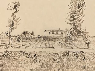 Plakat, Ploughman in the Fields near Arles, Vincent van Gogh, 42x29,7 cm - Plakaty - miniaturka - grafika 1