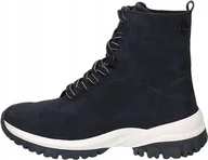 Botki damskie - Caprice Botki Damskie Granatowe Skóra 38 1Żdb - miniaturka - grafika 1